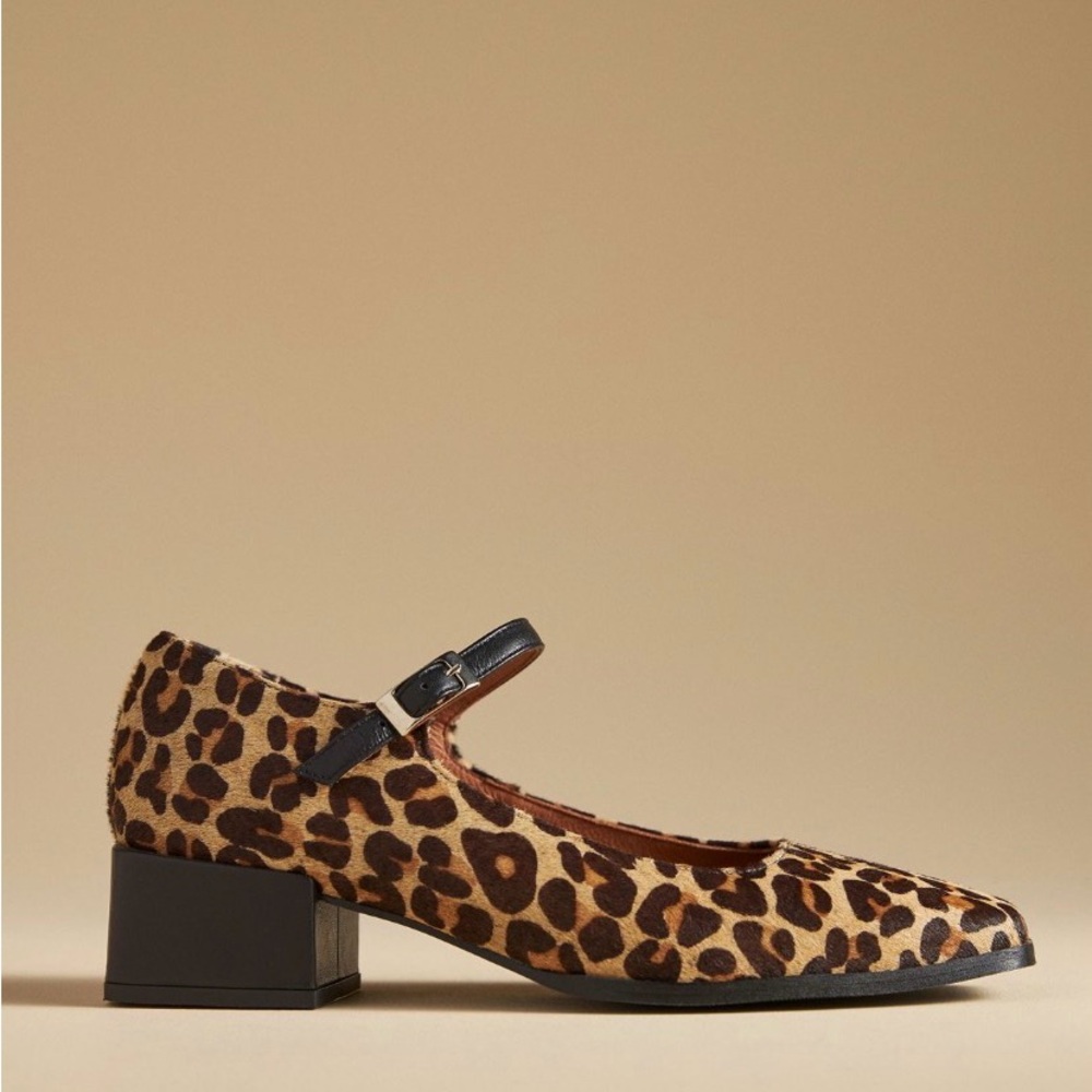 Gorgeous Anthropologie/Mauve Mary Jane Block Heels❤️ NIB EU 41 10/10.5 Leopard